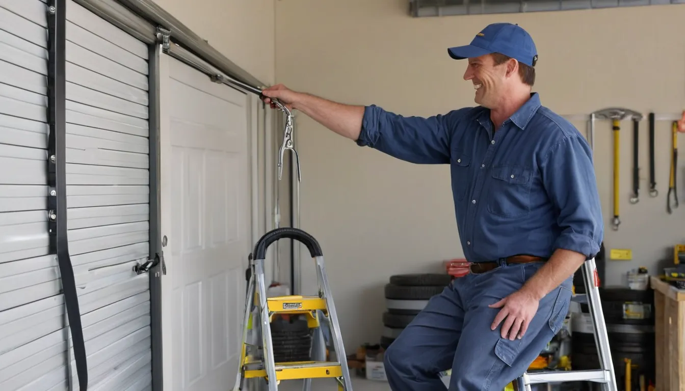 Garage door provider checking a spring in the Mission Viejo area